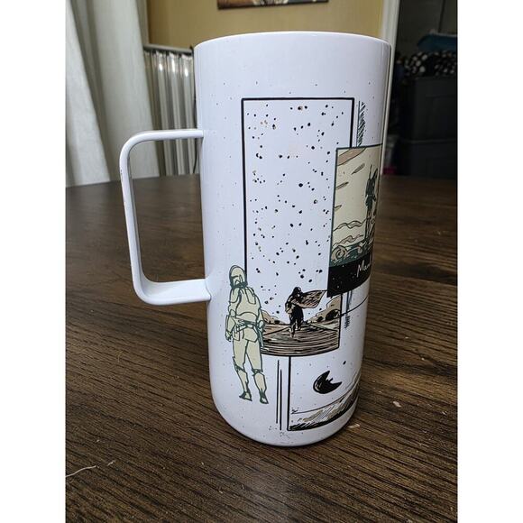 Star Wars Mandalorian Stainless Steel Mug Disney Steel Travel Mug 16 oz Comic - Picture 4 of 16